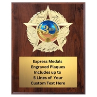 Star Mount 3rd Place Plaque (4 Sizes)