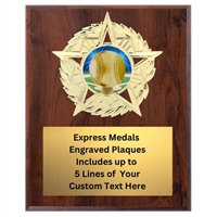 Star Mount Baseball Plaque (4 Sizes)