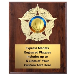 Star Mount Basketball Plaque (4 Sizes)