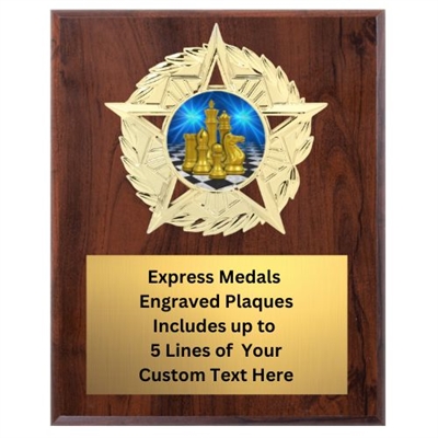 Star Mount Chess Plaque (4 Sizes)