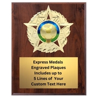 Star Mount Soccer Plaque (4 Sizes)