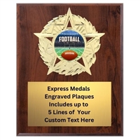 Star Mount Football Plaque (4 Sizes)