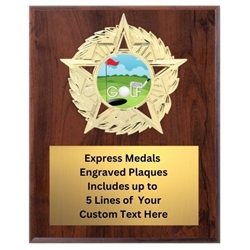 Star Mount Golf Plaque (4 Sizes)
