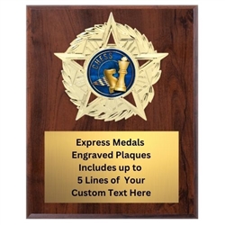 Star Mount Chess Plaque (4 Sizes)