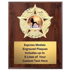 Star Mount T-Ball Plaque (4 Sizes)