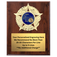 Star Mount Volleyball Plaque (4 Sizes)