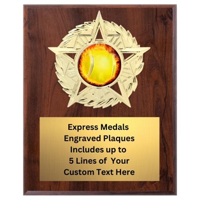Star Mount Tennis Plaque (4 Sizes)