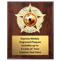 Star Mount Soccer Plaque (4 Sizes)