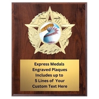 Star Mount Baseball Plaque (4 Sizes)