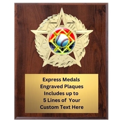 Star Mount Baseball Plaque (4 Sizes)