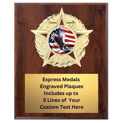 Star Mount American Bald Eagle Plaque (4 Sizes)