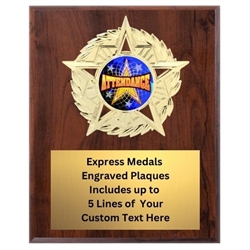 Star Mount Attendance Plaque (4 Sizes)