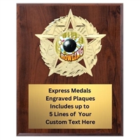 Star Mount Bowling Plaque (4 Sizes)