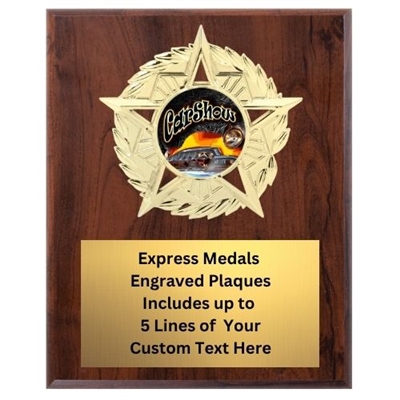 Star Mount Car Show Plaque (4 Sizes)