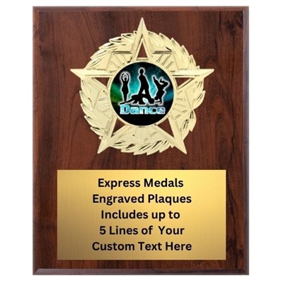 Star Mount Modern Dance Plaque (4 Sizes)