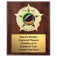 Star Mount Football Plaque (4 Sizes)