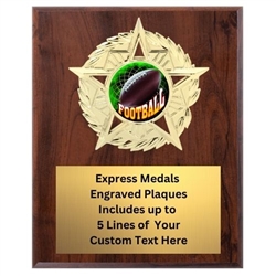 Large Star Mount Football Plaque (4 Sizes)