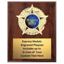 Star Mount Honor Roll Plaque (4 Sizes)