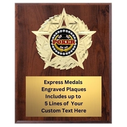 Star Mount Poker Plaque (4 Sizes)