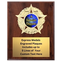 Star Mount Special Thanks Plaque (4 Sizes)