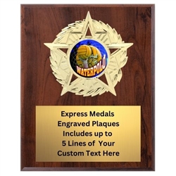Star Mount Water Polo Plaque (4 Sizes)