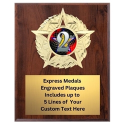 Star Mount 2nd Place Plaque (4 Sizes)