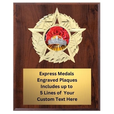 Star Mount Beauty Queen Plaque (4 Sizes)
