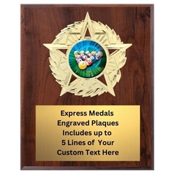 Star Mount Billiards Plaque (4 Sizes)