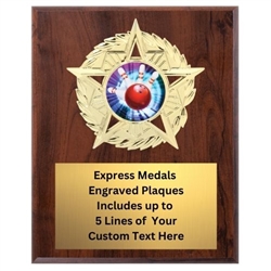 Star Mount Bowling Plaque (4 Sizes)
