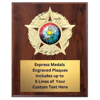 Star Mount Lacrosse Plaque (4 Sizes)