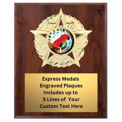 Star Mount Pinewood Derby Plaque (4 Sizes)