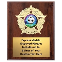 Star Mount Soccer Plaque (4 Sizes)