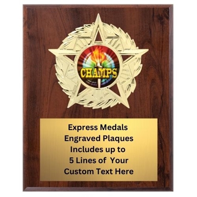 Star Mount Champs Plaque (4 Sizes)