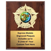 Star Mount 3rd Place Plaque (4 Sizes)