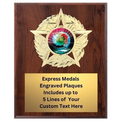 Star Mount Female Gymnastics Plaque (4 Sizes)