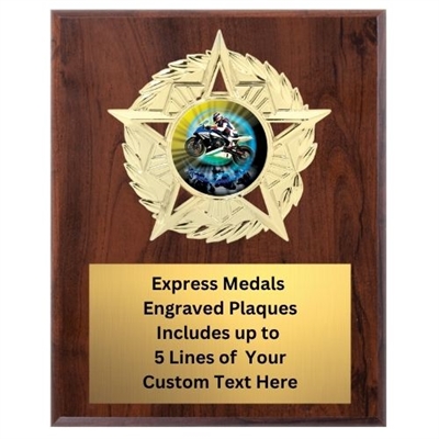 Star Mount Motorcycle Racing Plaque (4 Sizes)
