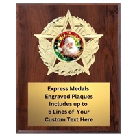 Star Mount Christmas Santa Claus Plaque (4 Sizes)