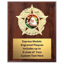 Large Star Mount Christmas Santa Claus Plaque (4 Sizes)