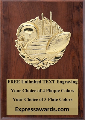 Football Plaque 4x6 & 5x7
