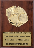Male Basketball Plaque 4x6 & 5x7