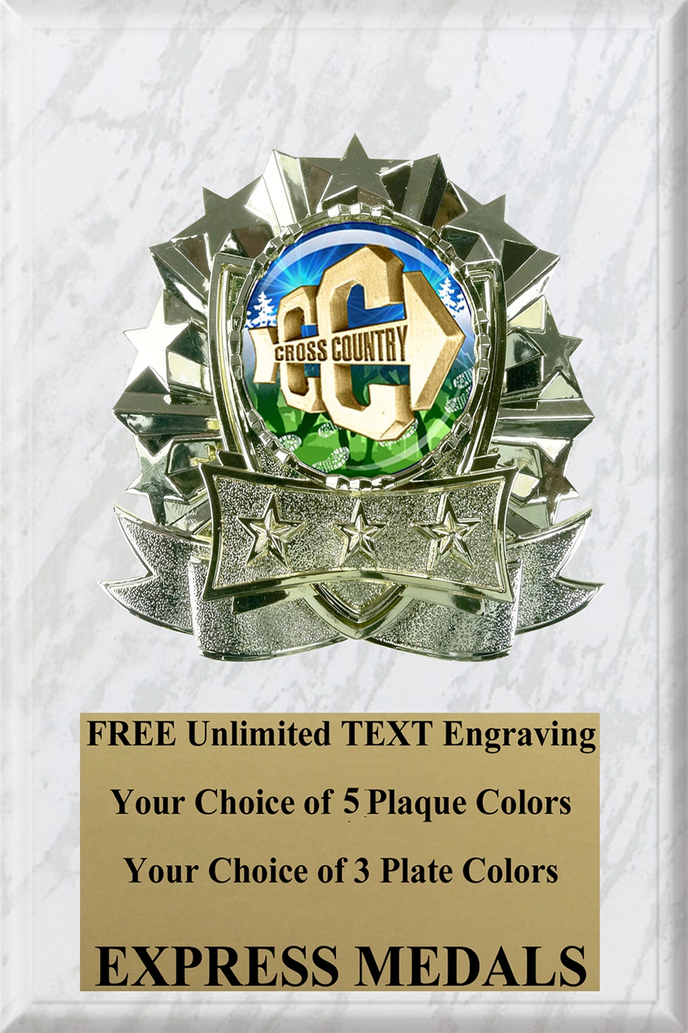 Dome Insert Cross Country Plaque (4 Sizes)
