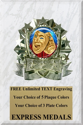 Dome Insert Drama Plaque (4 Sizes)
