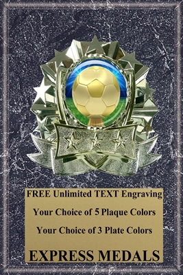 Dome Insert Kid Soccer Plaque (4 Sizes)