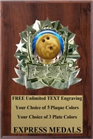 Dome Insert Bowling Plaque (4 Sizes)