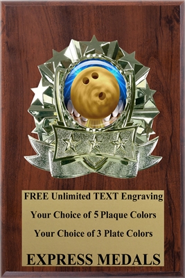 Dome Insert Bowling Plaque (4 Sizes)