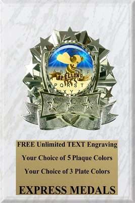 Dome Insert Spelling Bee Plaque (4 Sizes) PM660-VL