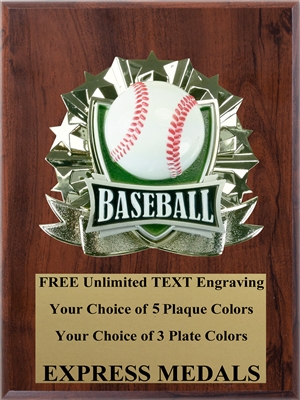 All-Star Baseball Plaque (4 Sizes) (PM1261)
