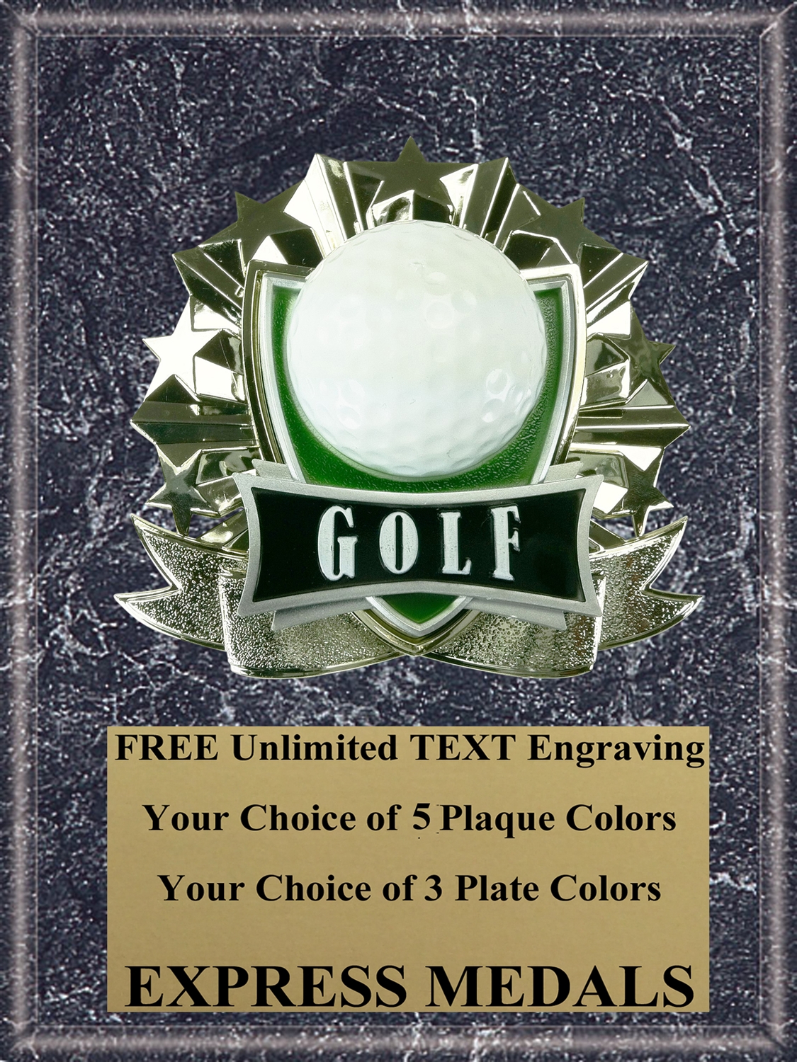 All-Star Golf Plaque (4 Sizes) (PM1267)