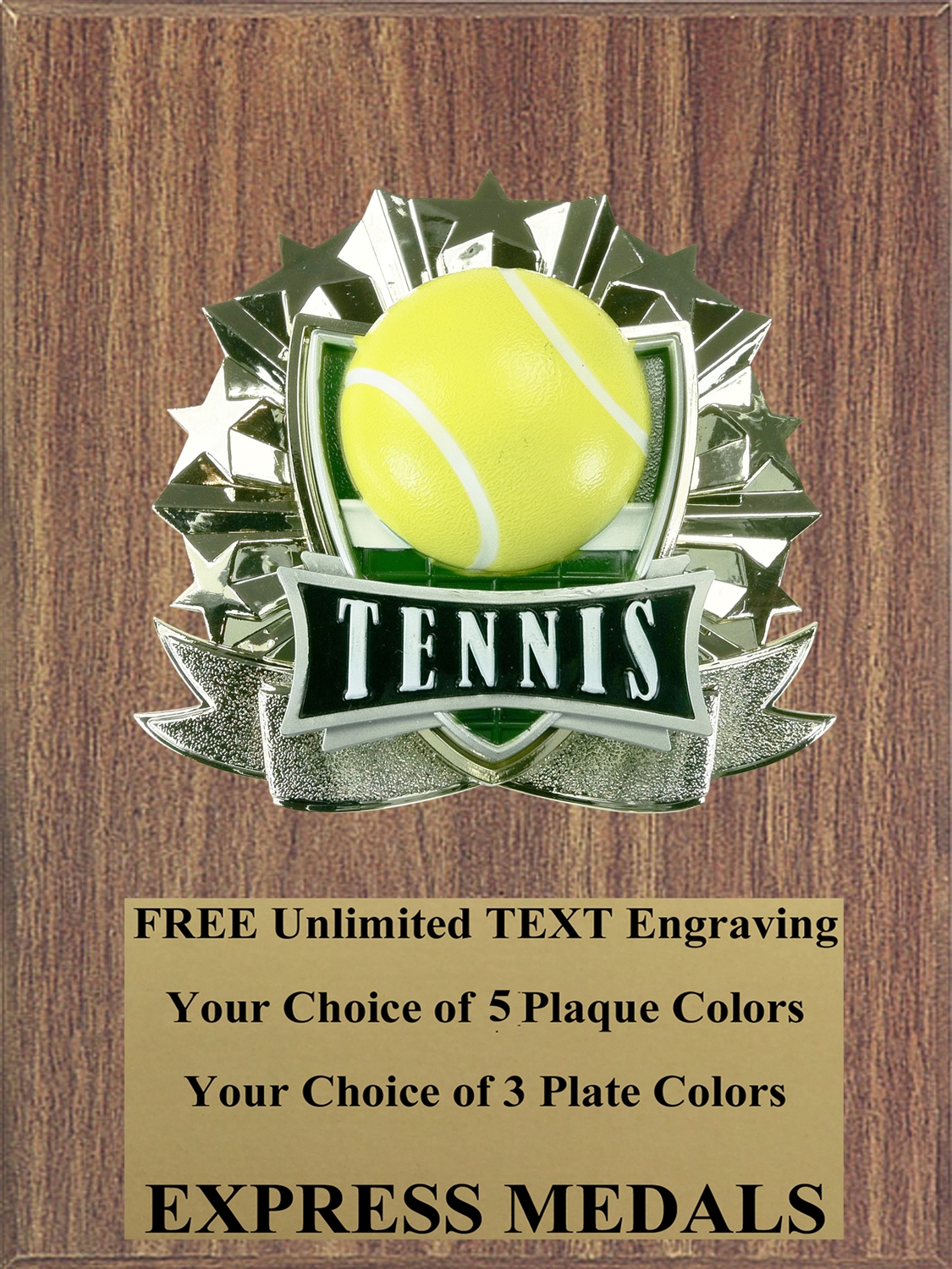 All-Star Tennis Plaque (4 Sizes) (PM1275)