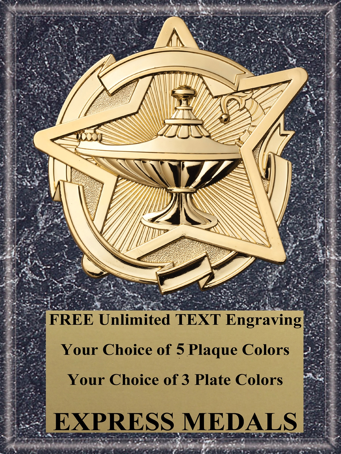 Star Lamp of Knowledge Plaque (4 Sizes)